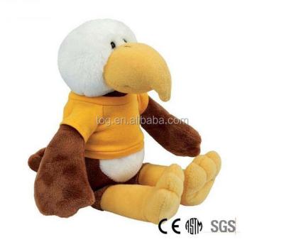 China Decoration Unique Design Cartoon Soft Plush Eagle Stuffed Lovely Flying Animal Graduated Toy for sale