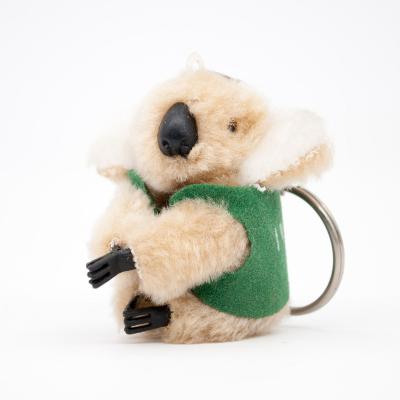 China ODM OEM Soft Plush Koala Animal Toy Keychain Stuffing Brown Footprint Apparel Koala Bear Key Chain for sale