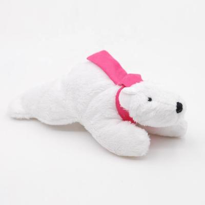 China Custom Lying Toys Polar Bear With Scarf for sale