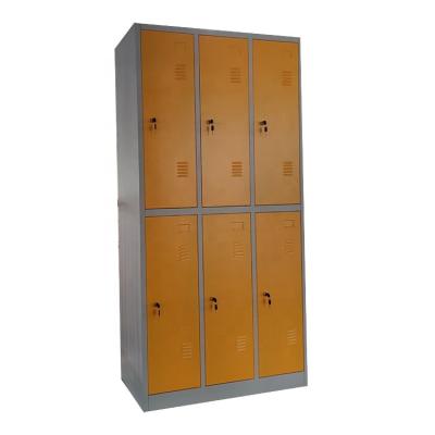 China Cheap Metal 6 Door School Storage Steel Locker With Colorful Doors LW-DL-06 for sale