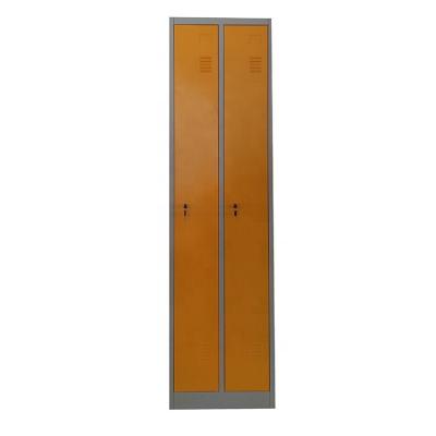 China Factory Direct Sale Customized Steel Locker 2 Doors Metal Wardrobe Storage Locker Cabinet Metal Locker LW-DL-02 for sale