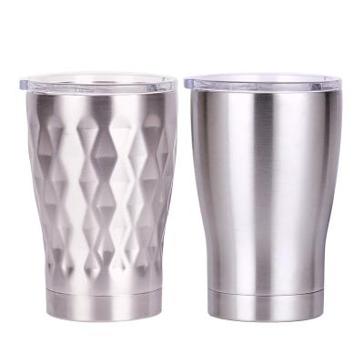 China New Design 12oz Stainless Steel Beer Mug Viable Custom Logo Diamond Tumbler Irregular Welcome Advertising Promotional Gifts for sale