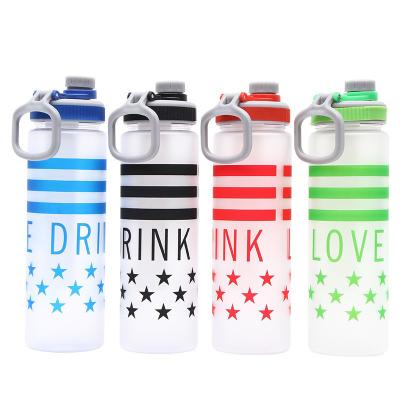 China Viable Portable Plastic 700ml Water Bottle with Handle Customized Logo Advertising Welcome Gifts Business Gifts Promotional for sale