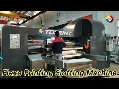 High Speed Flexo Printing Slotting Machine Automatic Open / Closed Type