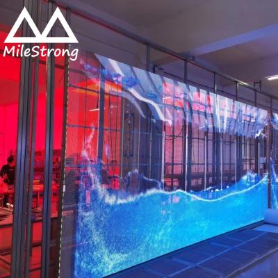 China SDK box Milestrong led hd transparent led display screen for sale