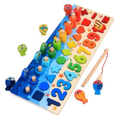 China Toy Children's Educational Toddler Wooden Montessori Fishing Toy Montessori Toddler Busy Board for sale