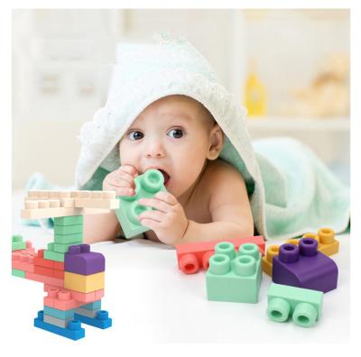 China Construction Toy Children Stack Toys Building Blocks Soft Eco-Friendly Plastic Baby Toy for sale