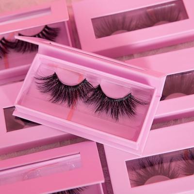 China Free Sample Long Natural 25mm Mink Eyelashes Wholesale Handmade Lashes 25mm 3d Mink Eyelash With Customized Box for sale