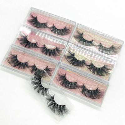 China OEM Wholesale Natural Fast Delivery 3D Mink Lashes Hand Made False Long Strip 25mm Mink Eyelash for sale