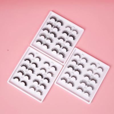 China Qingdao Private Label 3d Mink Silk Lashes False Synthetic Wholesale Natural Long False Mink Eyelashes 3d Eyelashes for sale