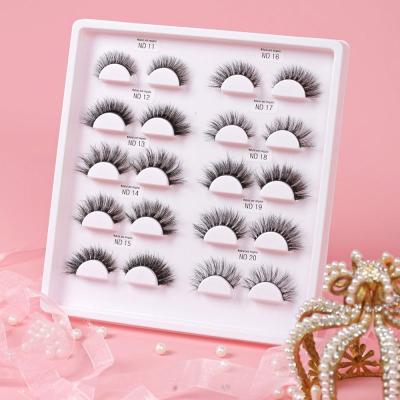 China Wholesale False 3d Mink Lashes Long Lashes Cruelty Free 100% Natural Silk Eyelashes With Private Label for sale