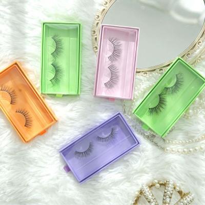 China Wholesale Custom Long Packaging Natural Lash Box Natural False Silk Eyelash Lashes 3D Mink Eyelashes Vendor for sale