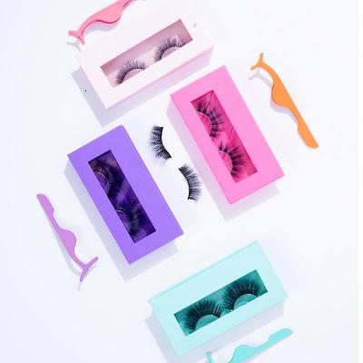 China Long Lashes New Style Natural Silk Lashes 8mm 12mm 15mm Length Faux Mink Lashes With Free Box 25mm Mink Lashes for sale