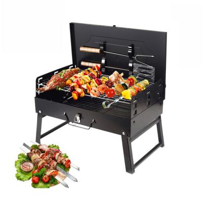 China Easily Assembled Outdoor Portable Charcoal Grill Folding Box Grill Barbecue Tools for sale