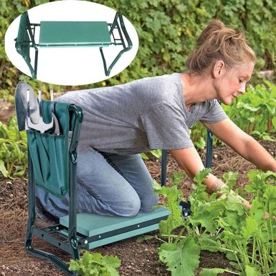 China Garden Accessories Heavy Duty Folding Kneeler and Garden Seat, with Tool Bag 2 EVA Foam Cushion .s a gardening gift for your family for sale