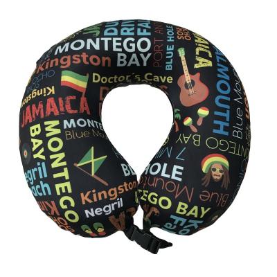 China Memory Wholesale Comfortable 100% Polyester Neck Pillow Travel Pillow U Shaped Plane for sale