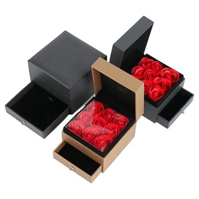 China 2021 New Design PACK Flower Jewelry Box Jewelry Packaging Boxes For Ring Pendant Velvet for sale