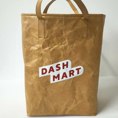 China Recyclable Customized Doggy Beverage Bags Take Away Disposable Food Bag Kraft Paper Bag for sale