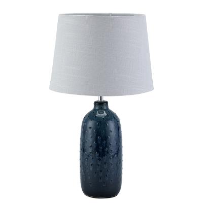 China wholesales modern blue dot ceramic table lamp for home decoration for sale