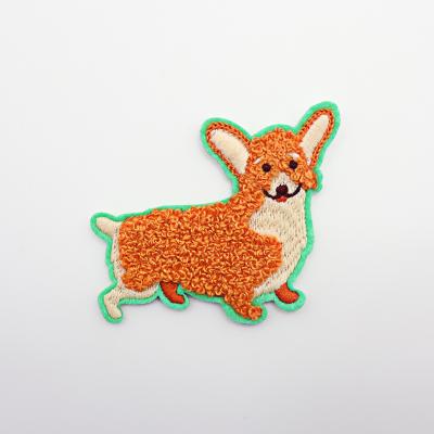 China Viable Custom Animal Decoration Clothing Cute Anime Chenille Patch Embroidery Patch Towel Animal Patch for sale