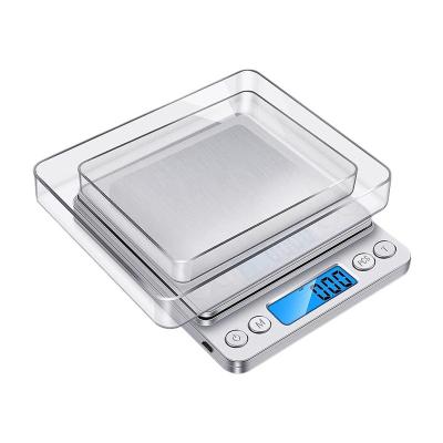 China WITH LID Mini Stainless Steel Digital Kitchen Scale Pocket Jewelry Scale Cooking Food Scale for sale