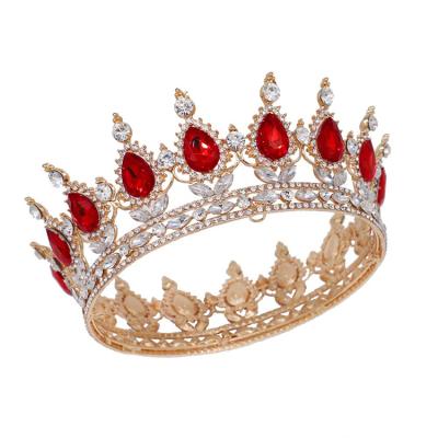 China 2021 Fashionable Elegant Alibaba Amazon Amazon Top Selling Crowns Miss World Full Round Circle Tiaras Christmas Gift Hair Accessories Discount Crowns for sale