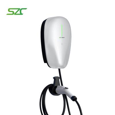 China 7kW 11kW 22kW ABS Wallmounted Type2 EV Charger for Home and Parking Lot in EU Electric Vehicle Industry for sale