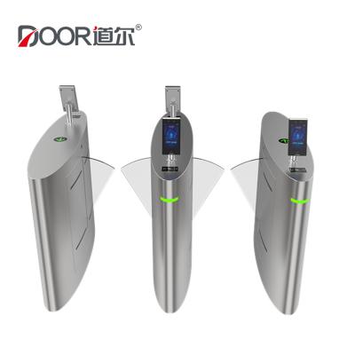 China Face Recognition And Temperature Turnstile Flap Barrier Gate For Office Access Control for sale