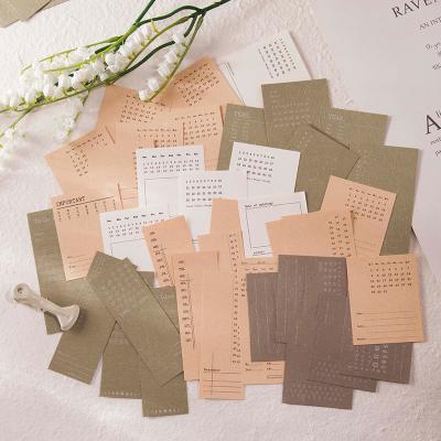 China Creative Special Notepads 30 Pcs Cute Collage Memo Pad Scrapbooking Perpetual Calendar DIY Notebook Diary Message Note Paper Stationery for sale