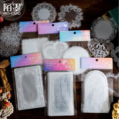 China 12pcs Notepads Lace Memo Pad Romantic Decoration Card DIY CHOOSE Waterproof Diary Album Collage Card Stationery Supplies Accessories for sale