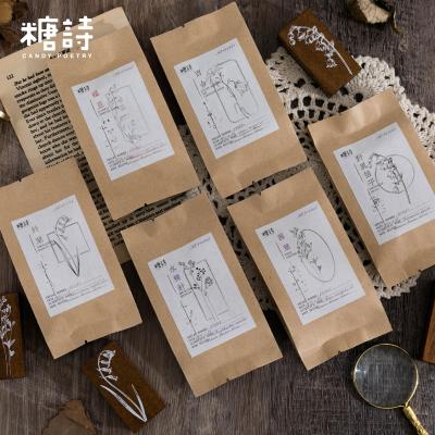 China Cute Animal Diary Decoration Diary Beech Girl Desktop Stamp Creative Wooden Material Diary Album Printing Seal School Office Supplies for sale