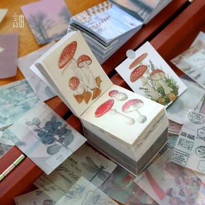 China 400 Sheets Retro Color Retro Memo Pad Decorative Original Series Diary Sticker 400 Diary Note DIY Acid Paper Material Creative Protection No Viscosity for sale