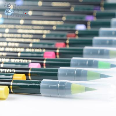 China Bulk Colored Artist Tool School Stainery Stationery 20 Colors Drawing Pen Brush Drawing Pen for sale