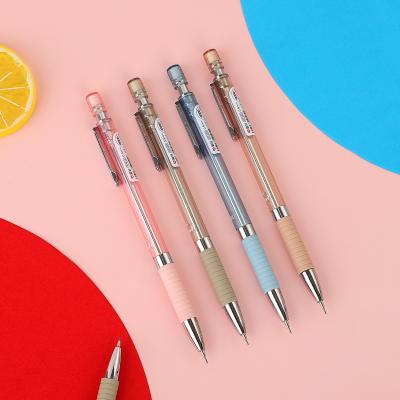 China School& 0.5mm Pencil Solid Color Single Mechanical Pencil Press Drawing Automatic Graphite Pencils Kawaii Stationery Supplies for sale