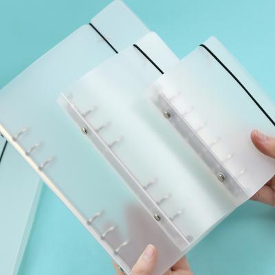 China Chinese Wholesale PVC Clear Products Stationery School Office Plastic Ring Binder A7 6 Adjustable Staples for sale