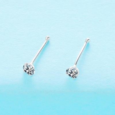 China Unique Hiphop CZ Stainless Steel Accessories Perforated Nose Studs Ring Ear Nose Piercing Jewelry for sale