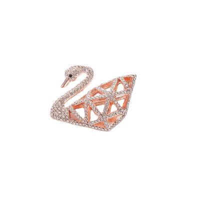 China Fashionable Cute Creative Swan Modeling High-Grade Diamond Inlaid Small Pin Brooch for sale