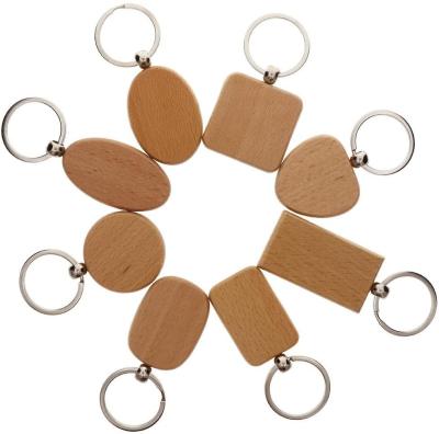 China Wooden Key Chain Factory Wooden Key Chain Customized Blank Wooden Promotional Tag Wooden Key Chain for sale