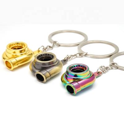 China Custom Key Holder Creative Gift Your Logo 3D Car Turbo Model Alloy Customized Keyrings Metal Key Chain for sale