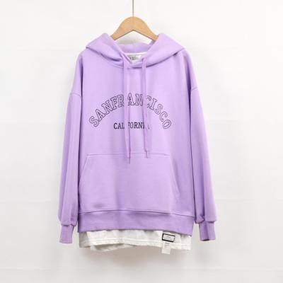 China Anti-pilling Wholesale High Quality Plus Size Women's Hoodies Fashion Pullover Sweatshirts Embroidered Customized for sale