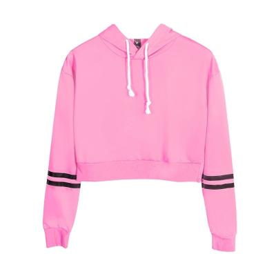 China Wholesale women's pullover hoodie sportswear cotton custom 100% cotton casual short joggling women Anti-wrinkle for sale