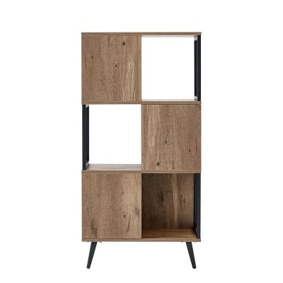 China Contemporary bookcase with door mid century wooden storage cabinet display cabinet and open shelves for sale