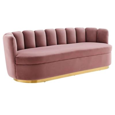 China Modern Channel Performance Velvet Sofa Couch Modern Decoration Sofa Tufted Furniture for sale