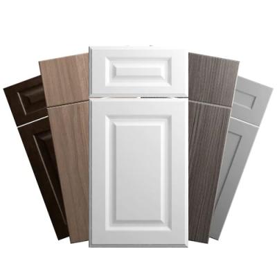 China Modern White Square Shaped Custom Cabinet Doors Stone Gray Raised Panel Cupboard Doors for sale