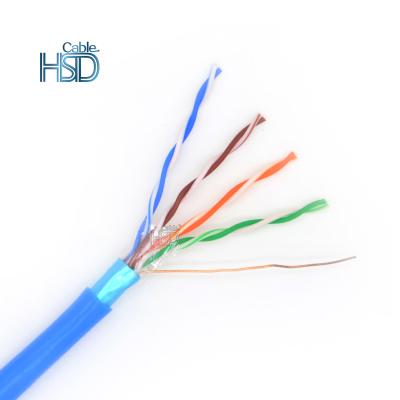 China Custom PC Cat5 / 5e Category 5e Cable 4 Pair STP Shielded Indoor Network Cable for sale