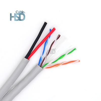 China Price 24AWG 100m Cat6 PC Cat6 Network Cable Cat 6 UTP Cat6 4 Pairs With A.W.G Cable CCTV 24 power for security camera cameras for sale