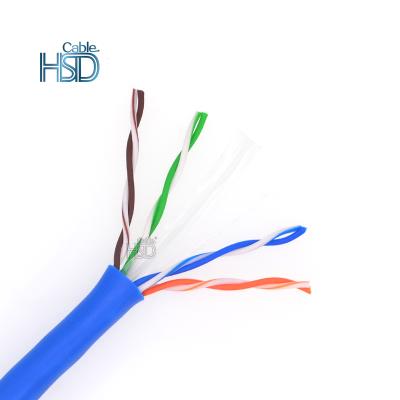 China PC Cat 6 Cable Pass Through Pure Copper Test 24awg 2 Pair 4 Pair 305m 1000ft 0.56 Utp Cat6 Indoor Cables for sale