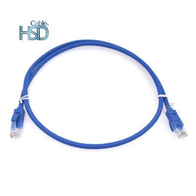 China Low Loss Cat6 UTP 0.3m 1ft RJ45 24awg 7*0.18mm 7*0.2mm Ethernet 4pairs Patch Cord Cable From PC for sale