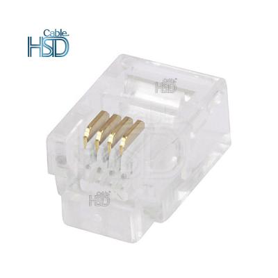 China audio & RJ11 Video Socket / Connector 6P4C For Stranded Phone / Bundle Cable 50 Pcs for sale