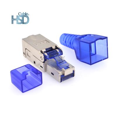 China audio & Video Multiple Color Toolless Shielded Cat7 Field Connection Modular Plug RJ45 Cat7 Toolless Socket for sale